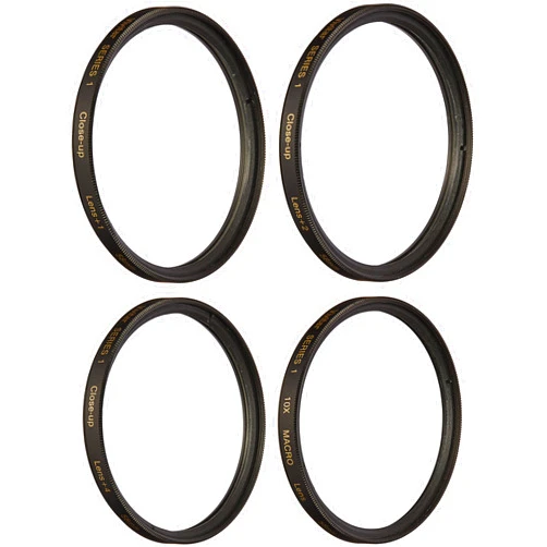 Vivitar +1 +2 +4 +10 Close-Up Macro Filter Set with Pouch (58mm)