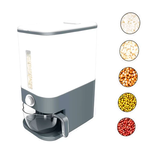 Fastand 25 Lbs Rice Dispenser, Cereal Dry Food Storage Container with Measuring Cup, Airtight,Moisture Proof,Upgraded Household Cereal Dispenser Bucket for Rice, Grain, Soybean Corn & Oatmeal