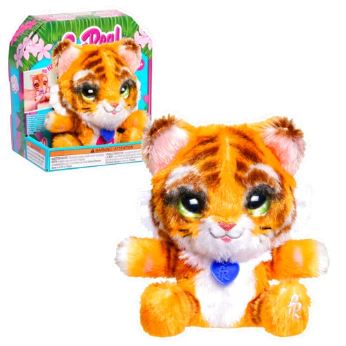 Just Play furReal My Minis Little Hugs Tiger, 4.5-inch Interactive Plush, Soft Stuffed Animal, Kids Toys for Ages 4 Up