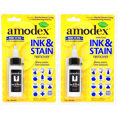 Amodex Ink & Stain Remover 1oz Bottle (Pack of 2)