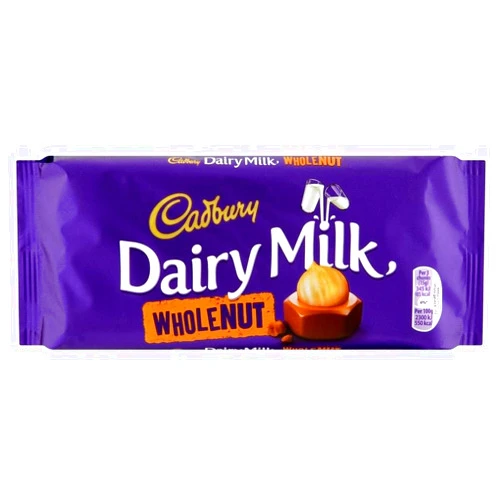 Cadbury Dairy Milk Chocolate Whole Nut Bar (120g)