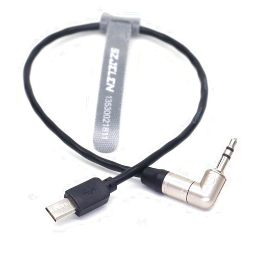 SZJELEN Tentacle Sync Timecode Cable for Sonys FX3 A7S3 A1 Camera 3.5 Audio Plug to Micro-USB Timecode Cable for Tentacle SYNC E Timecode Generator