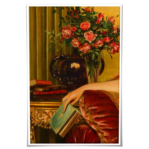 CCMXMKO Vintage Art Portrait Maximalist Decor with Baroque Rococo Canvas Wall Art Print Eclectic Room Decor Oil Painting Renaissance Traditional for Living Room, Office, Bedroom - 12x16in Unframed