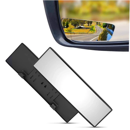 Verivue Mirrors Verivue Universal Panoramic 12-Inch Rear View Mirror & 3.5-Inch Rectangular Blind Spot Mirrors for Cars, Anti Glare