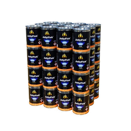 JellyFish Flame Real JellyFish Flame Premium Gel Fuel 48 Cans Indoor or Outdoor Made in USA 13oz