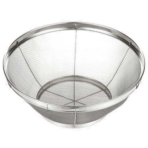 Juvale Large Fine Mesh Strainer for Kitchen - Metal Stainless Steel Colander for Rice, Pasta, Quinoa, Yogurt (11x4 In)