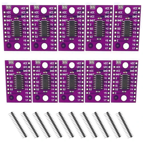 Coliao 10pcs 74HC4051 8-Channel-Mux Analog Multiplexer Selector Module Distributor Resolver CJMCU-4051 Module for Raspberry Pi