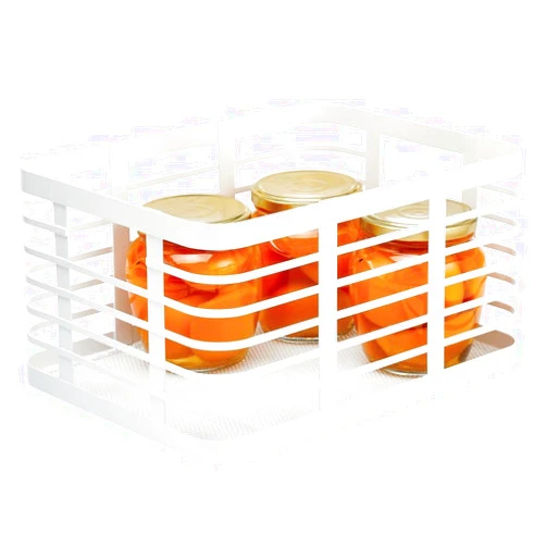 mDesign Flat Wire Metal Basket for Kitchen Organization - 12