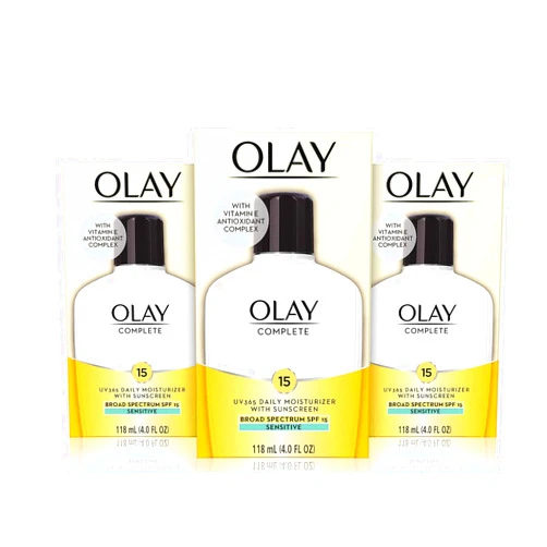 Olay Complete All Day Moisturizer SPF 15, Sensitive 4 oz (Pack of 3)