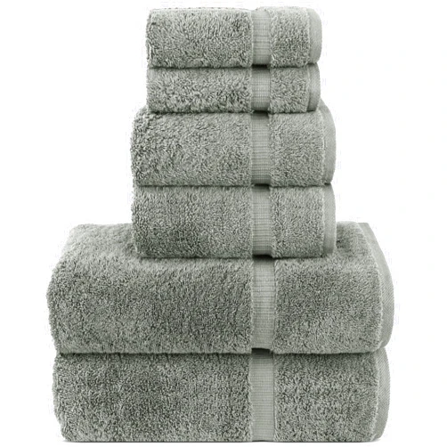 Chakir Turkish Linens Luxury Spa and Hotel Quality Premium Cotton 6-Piece Towel Set (2 x Bath Towels, 2 x Hand Towels, 2 x Washcloths)