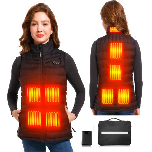 A ALFRESCOOL Women’s Heated Vest with Battery Pack Included, Lightweight Electric Vest XL