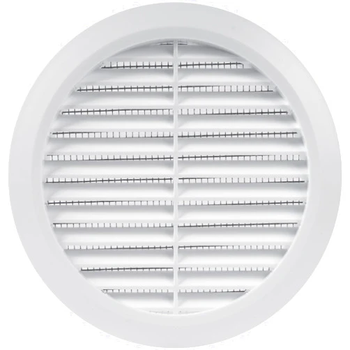 Vent Systems 5'' Inch - White - Soffit Vent Cover - Round Air Vent Louver - Grill Cover - Built-in Insect Screen - HVAC Vents for Bathroom, Home Office, Kitchen
