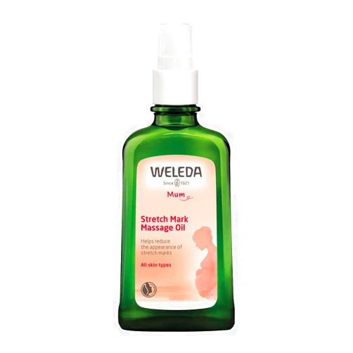 Weleda Stretch Mark Pregnancy Massage Oil, 3.4 Fluid Ounce, Plant Rich Oil with Vitamin E, Sweet Almond, Jojoba and Arnica Oils