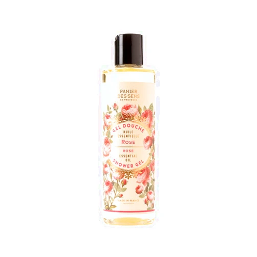Panier des Sens – Rose Shower Gel - Foaming Body Wash Women & Men - Moisturizing Body Soap with Shea Oil - 96% Natural Ingredients Body Care - Vegan Liquid Body Wash - 8,45 floz