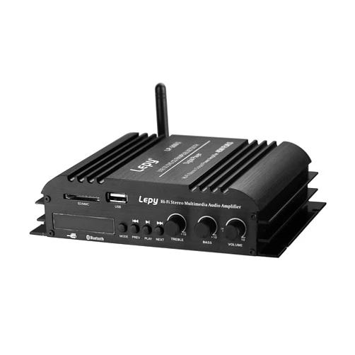 Nobsound Lepy Hi-Fi Stereo Multimedia 4-Channel 180w (45W x 4) Bluetooth Power Amplifier Audio Amp Booster USB SD DVD CD FM MP3 for Car Vehicle Home Booster Remote Control & LED Display Screen