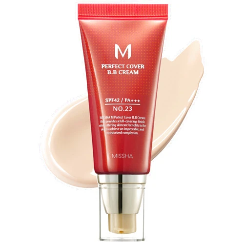 MISSHA M Perfect BB Cream No.23 Natural Beige for Light with Neutral Skin Tone SPF 42 PA +++ 1.69 Fl Oz - Tinted Moisturizer for face with SPF
