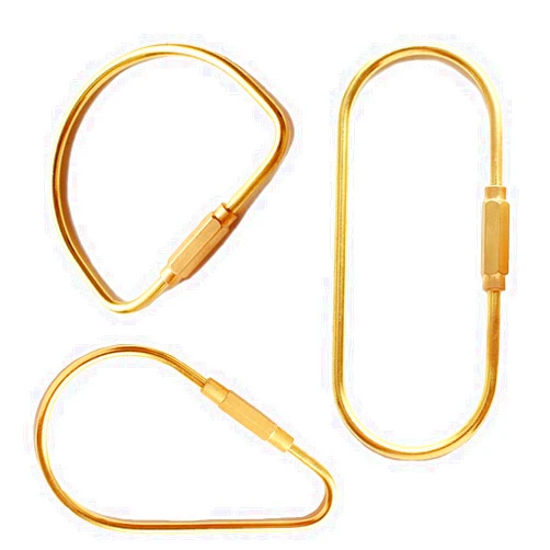 JINZHOUFUZHUANG Durable Brass Screw Lock Clip Key Chain Ring, Simple Style Car keychain for Men Women (3PCS)