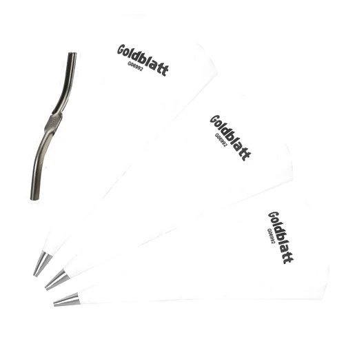 Goldblatt 4 Pieces Tile Grout Masonry Mortar Bag Set, Includes 3 Pieces Tear Puncture Resistant Grout Bag & 1 Piece Brick Jointer for Tile Installation Work