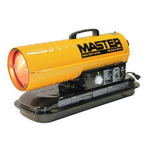 Master MH-75T-KFA Kerosene Forced Air Heater with Thermostat, 75,000 BTU