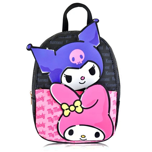 Fast Forward Sanrio Kuromi My Melody Backpack for Women, Men, Unisex | Cute PU Leather 10
