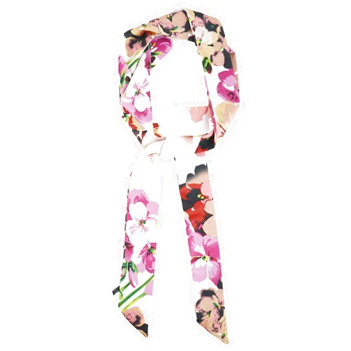 Lujuny Skinny Long Chiffon Silk Thin Scarf, Ribbon Sash Tie Choker Scarf Hair Band Neck Tie Waist Belt for Women Lady Girl