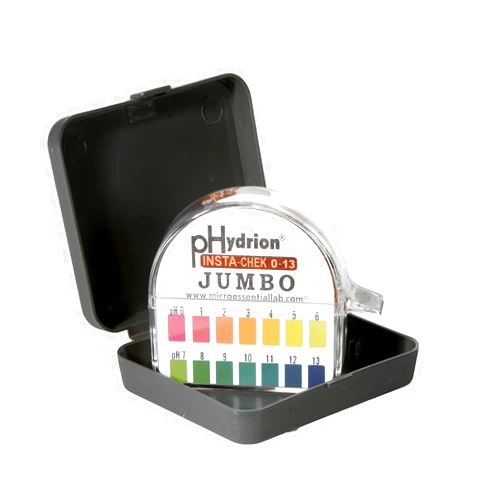 Micro Essential Lab HJ613 Plastic Hydrion Insta-Check pH Test Paper Dispenser, 0 - 13 pH, Single Roll Jumbo
