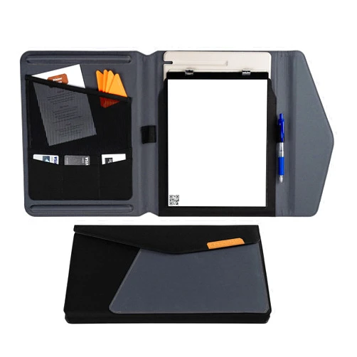 Rocketbook Capsule Cover for Orbit Letter - 100% Recyclable Cover with Pen Holder, Magnetic Clasp & Inner Storage - Black
