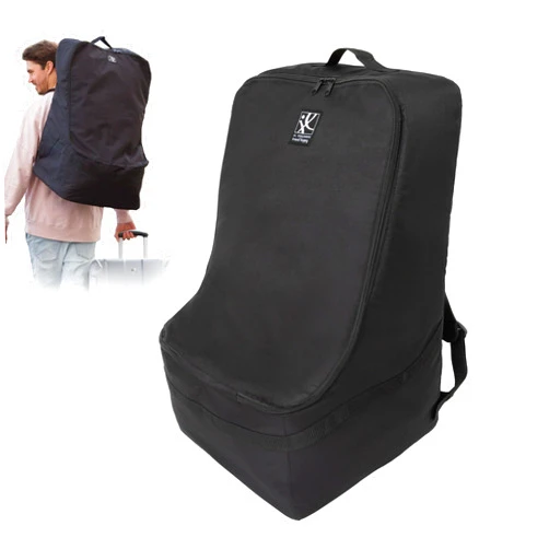 J.L. Childress Ultimate Backpack Car Seat Travel Bag – Fully Padded - Heavy Duty Car Seat Backpack- Airplane Travel Bag for Baby Car Seats - Fits All Car Seats, Infant Carriers & Booster Seats - Black