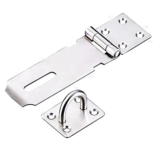 Tiberham Stainless Steel Padlock Hasp, Tiberham Heavy Duty Hasp and Staple with Screws, Door Clasp Gate Lock Shed Latch Padlock Staple for Door Window Cabinet Pet Cage Crate Fitting Accessories