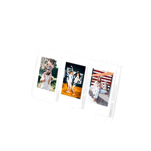Leonuliy 3 Grids Clear Mini Photo Vertical Frame for Polaroid Fujifilm Instax Mini 8 9 11 12 EVO/NONS SL42 SL645 Instant Films.