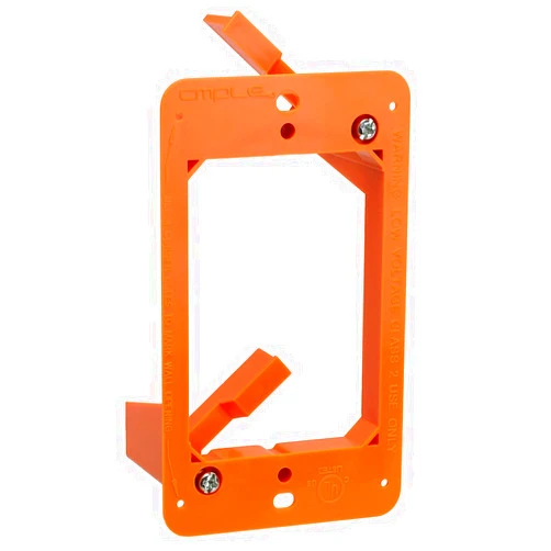 Cmple - Low Voltage Mounting Bracket 1 Gang Multipurpose Drywall Mounting Wall Plate Bracket Single Gang