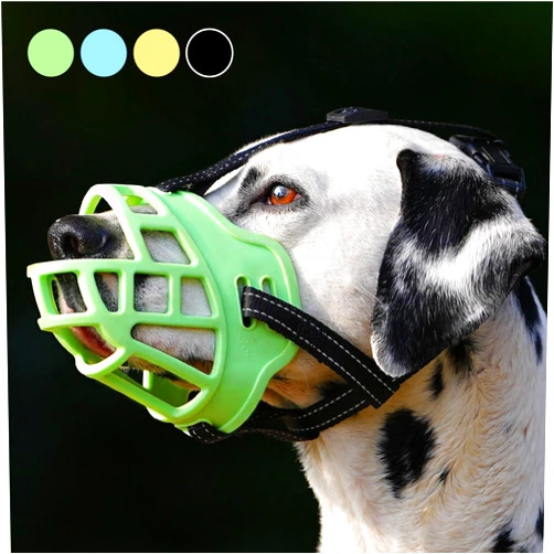 NeithZau Dog Muzzle，Anti Biting and Stop Chewing，Drinking and Breath Free， Soft Silicone Breathable Basket for Small Medium Large Dogs Mouth Muzzles，Adjustable, Lightweight, Durable，6 Sizes