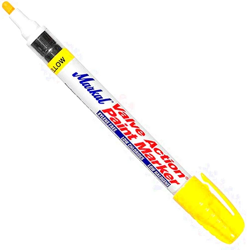 Markal Valve Action Paint Marker, Yellow
