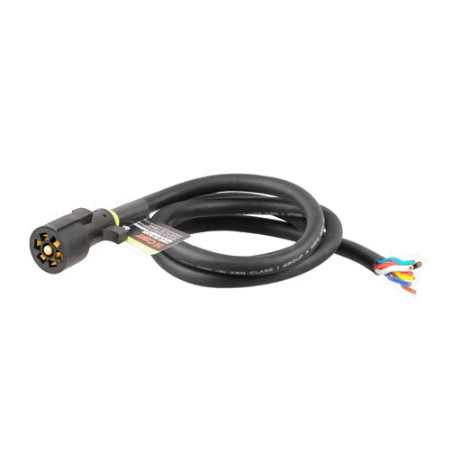 CURT 56601 Replacement 7-Pin RV Blade Trailer Wiring Harness Plug, 6-Foot Blunt-Cut Wires