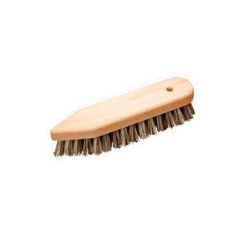Redecker Pointed/Rounded Union Fiber Scrub Brush with Oiled Beechwood Handle, 8-1/4-Inches