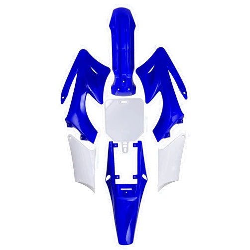 ICONSPORTSS 7pcs ABS Plastic Fender Fairing Body Work Kit Mudguard Set For Motorcycle Pit Dirt Bikes Apollo 110cc 125cc 140cc 150cc 160cc Orion (Blue)