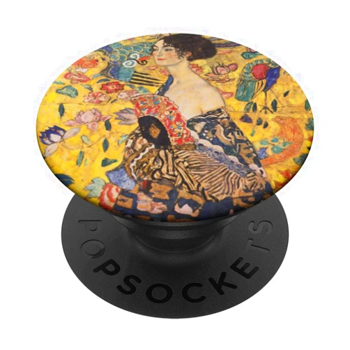 RelaxArtWorld Lady with Fan by Gustav Klimt PopSockets Standard PopGrip