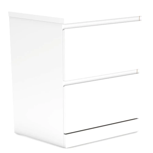 Signature Design by Ashley Onita Contemporary 2 Drawer Nightstand, White