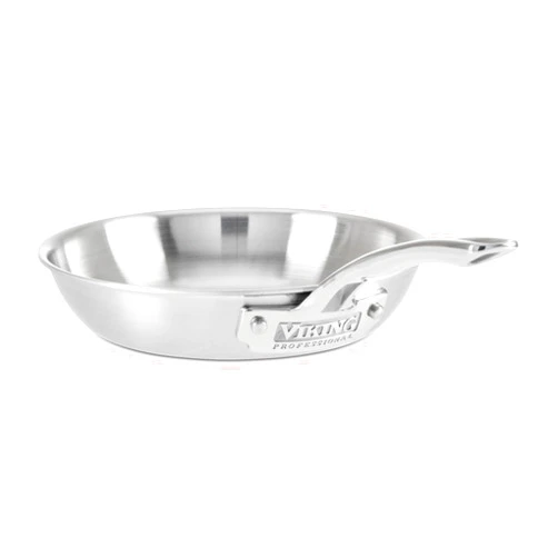 Viking Culinary Professional 5-Ply Stainless Steel Fry Pan, 8 Inch, Ergonomic Stay-Cool Handle, Dishwasher, Oven Safe, Works on All Cooktops including Induction