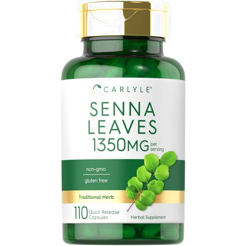 Carlyle Senna Leaves | 1350 mg | 110 Capsules | Non-GMO and Gluten Free Supplement
