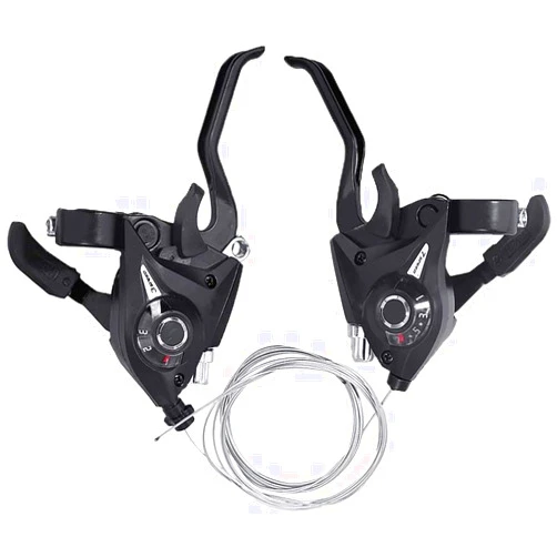 Xialukeparts ST-EF51 Set 3x7 Speed Shifter Brake Lever Combo MTB Bicycle Bike 21 Speed Brake/Shift Lever W/Brake Cable for Mountain Bike