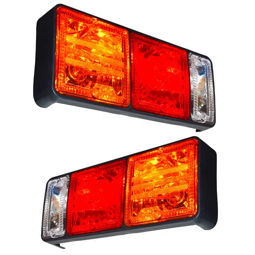 APSMOTIV 2 Pieces Tail Lamp Rear Combination Tail Lights Assembly Brake Lights ar Lamp with 12v Bulbs Suitable for Mitsubishi Canter Fusu Truck