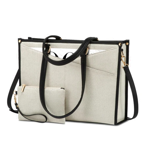 LOVEVOOK Laptop Bag for Women, 15.6 inch Laptop Tote Work Teacher Bags Cancas Computer Shoulder Bag,Canvas/Jacquard