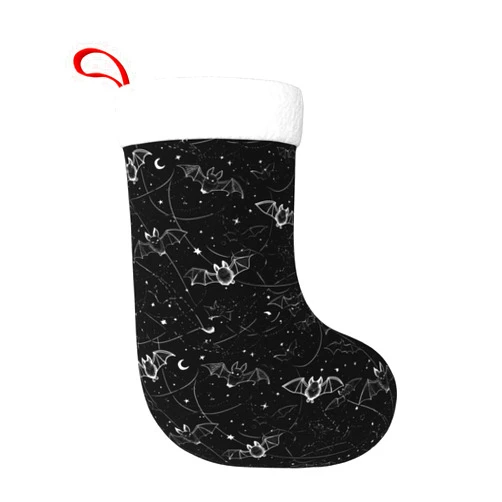 PmseK Christmas Stockings Large Xmas Christmas Stocking for Family Holiday Party Decoration Ornaments Fireplace Hanging Bat