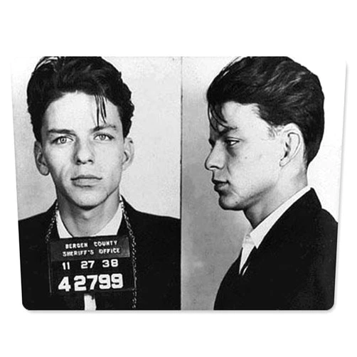 AK Wall Art Frank Sinatra Arrested Police Mugshot 1938 Vinyl Sticker - Car Phone Helmet - Select Size