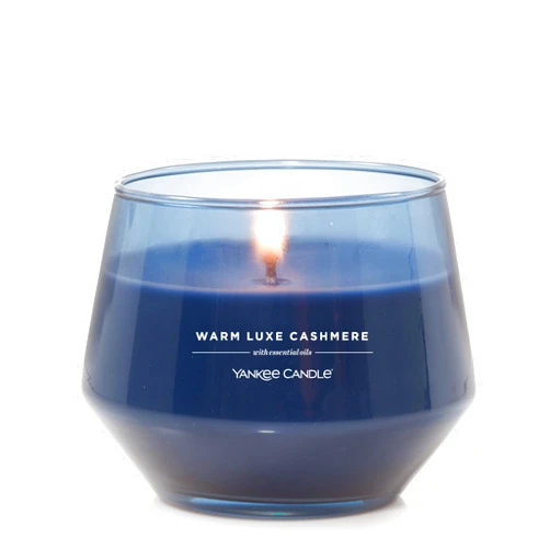 Yankee Candle Studio Medium Candle, Warm Luxe Cashmere, 10 oz: Long-Lasting, Essential-Oil Scented Soy Wax Blend Candle | 40-65 Hours of Burning Time