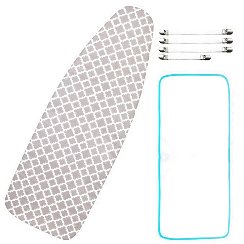 Dalykate Extra-Wide Ironing Board Cover and Pad Replacement with Scorch and Stain Resistant Thick Padding and Elasticized Edge 18