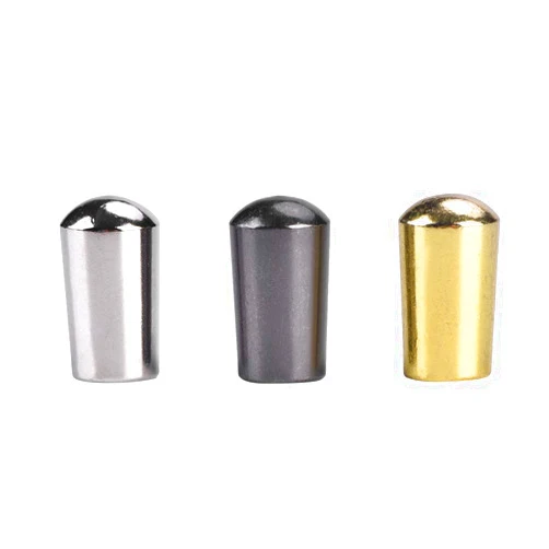 Estink Guitar Toggle Switch Tip, Pack of 3 Copper Guitar 3 Way LP Toggle Switch Knob Tips Pickup Selector Switch Knobs for LP EPI Electric Guitar Accessory (3.5mm-Silver+Black+Gold)