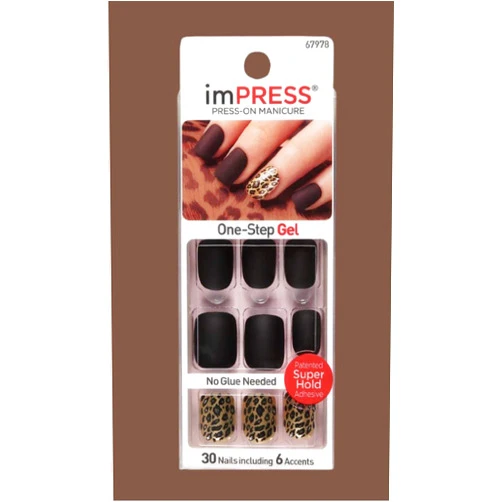 BROADWAY NAILS Kiss ImPress Press- On Gel Short Length Nails Claim to Fame