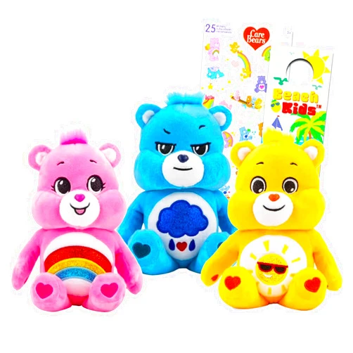 Care Bears Plush Set - 3 Pc Bundle with 9